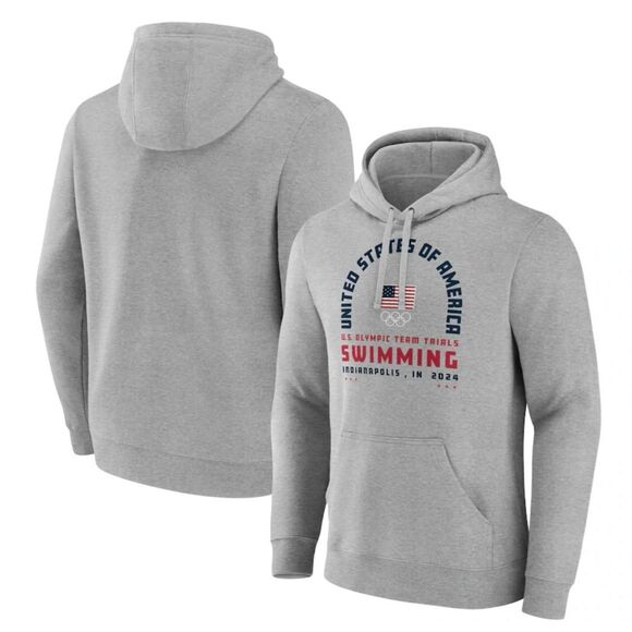 Fanatics Tops - Fanatics USA Olympic Swimming Trials Pull Over Gray Hoodie Size Medium